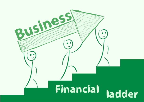 Financial ladder - Vector, Image