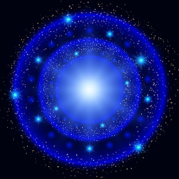 Блискучий ретро-світловий круг абстрактний банер
 - Вектор, зображення