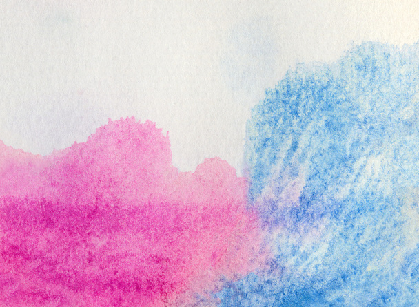 Blue and pink watercolor background - Foto, Imagem