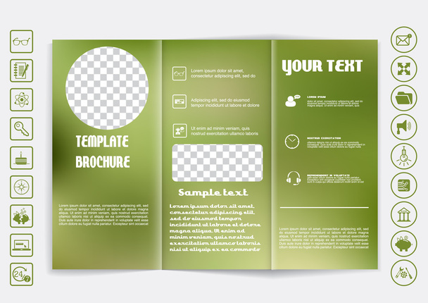 Tri-Fold Brochure mock up design - Vecteur, image
