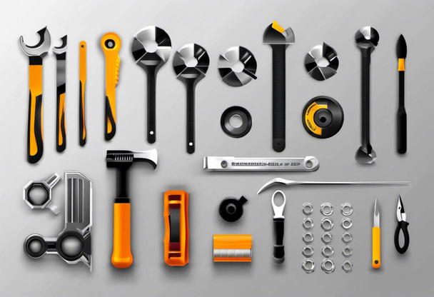 Строить и ремонтировать надежные инструменты и оборудование для профессионального мастерства логотип - Фото, изображение