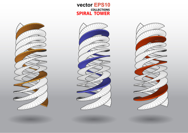  Escalera espiral dimensiones 3D
  - Vector, Imagen