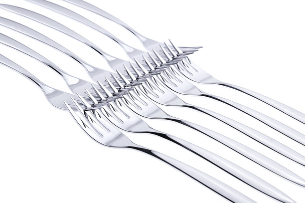 Silver fork in a harmony composition - Photo, Image