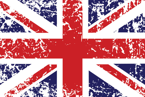 Гранж-флаг Великобритании
 - Вектор,изображение