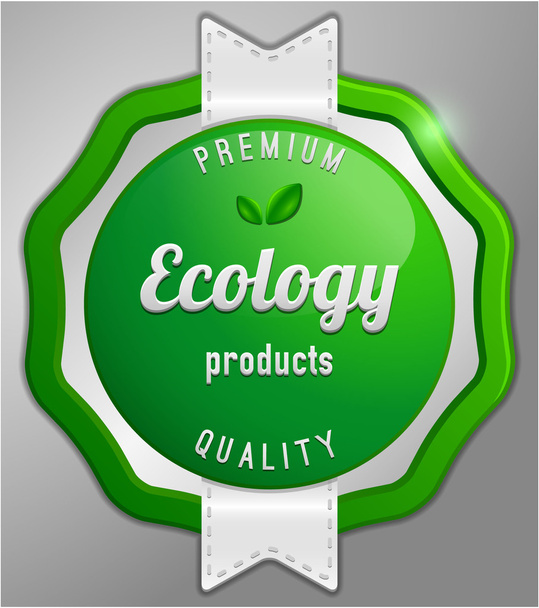 ecology product label - Vektör, Görsel