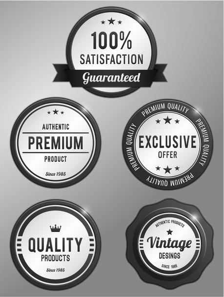premium quality product labels set - ベクター画像