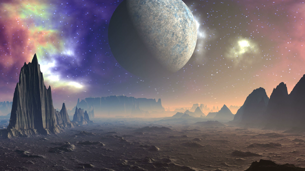 Nebulosa, la luna y el Planeta Extraterrestre
 - Metraje, vídeo