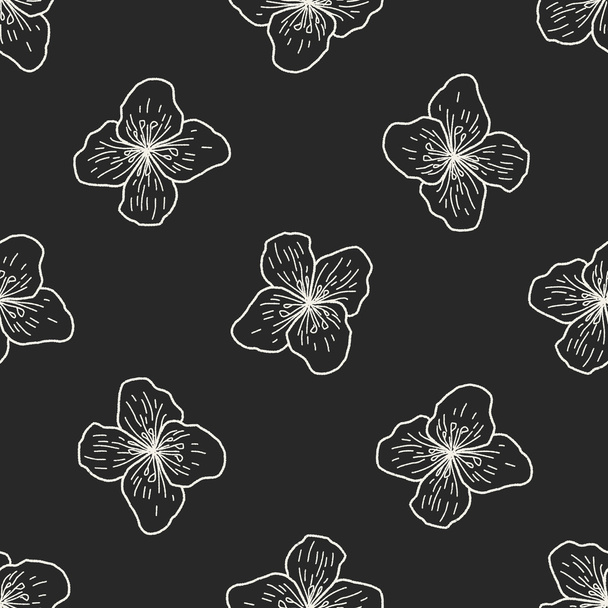 λουλούδι doodle χωρίς ραφή πρότυπο υπόβαθρο - Διάνυσμα, εικόνα
