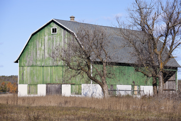 zelený stodola - Fotografie, Obrázek