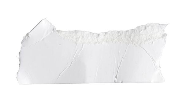 un trozo de papel blanco sobre un fondo blanco aislado - Foto, imagen