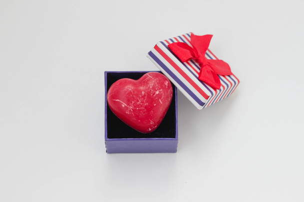 Gift box with heart - Foto, imagen