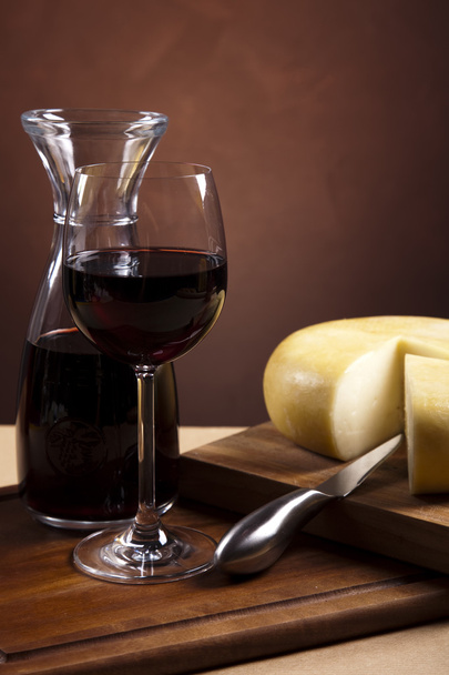 Wine and Cheese still life - Фото, изображение