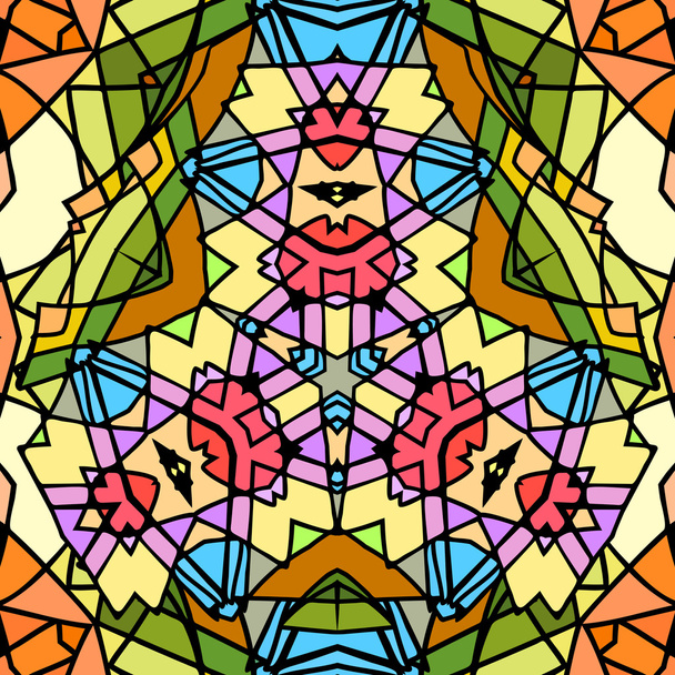 Seamless background stained-glass style. - Vector, Image