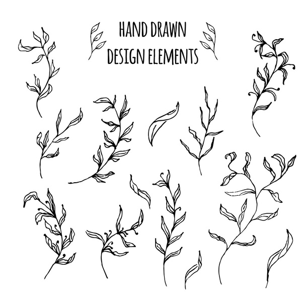 Set of hand drawn design elements - Vector, Image