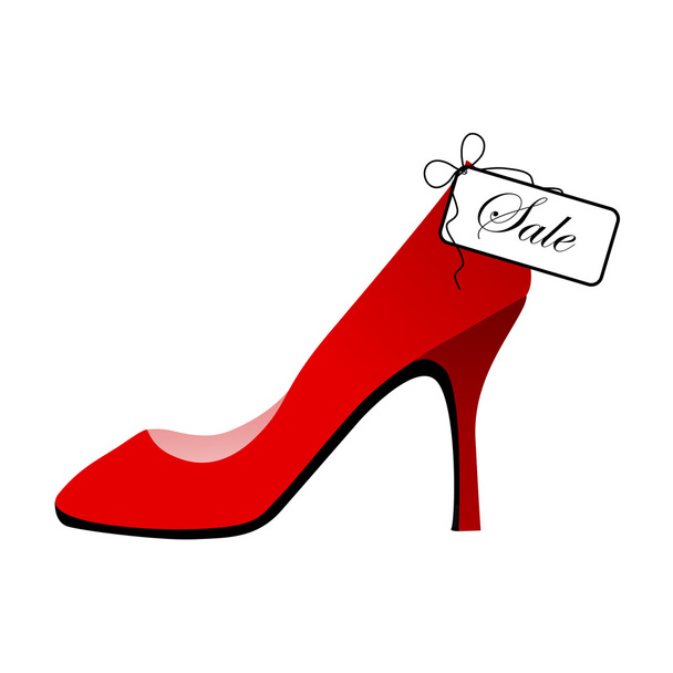 Red shoe for sale - Vector, Image