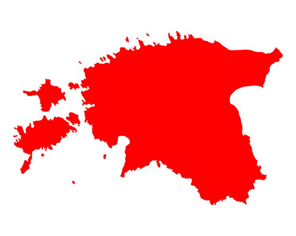 La mappa di Estonia - Vettoriali, immagini