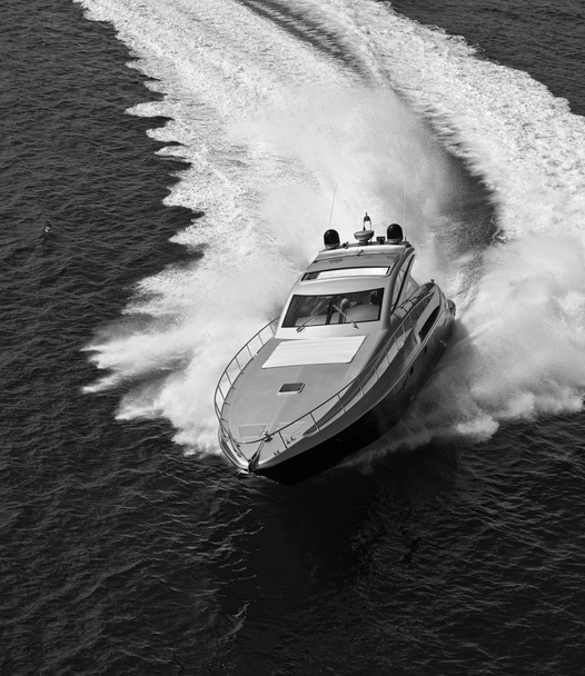 Vue aérienne du yacht de luxe
 - Photo, image
