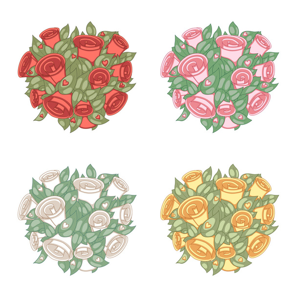 Bouquet in color variations - Wektor, obraz