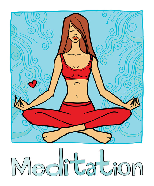 Meditation - Vektor, Bild
