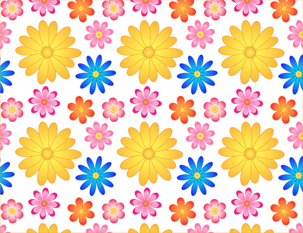Χωρίς ραφές μοτίβο λουλουδιών - Διάνυσμα, εικόνα