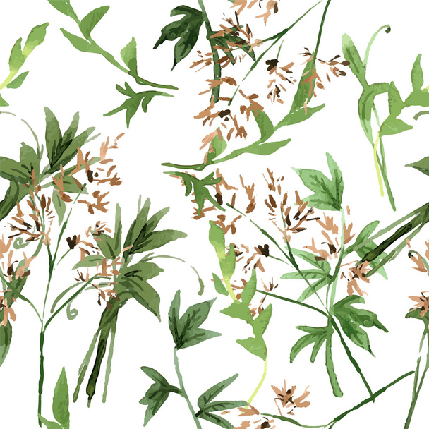 Wild flowers seamless pattern - Wektor, obraz
