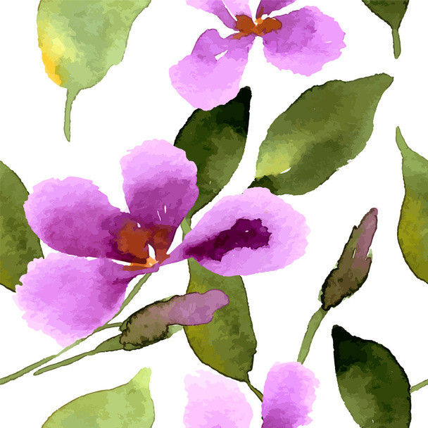 Background with Watercolor orchid - Vektori, kuva