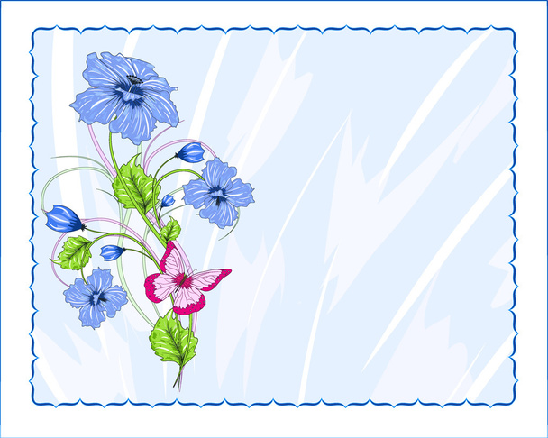 flowers card - Vector, Image