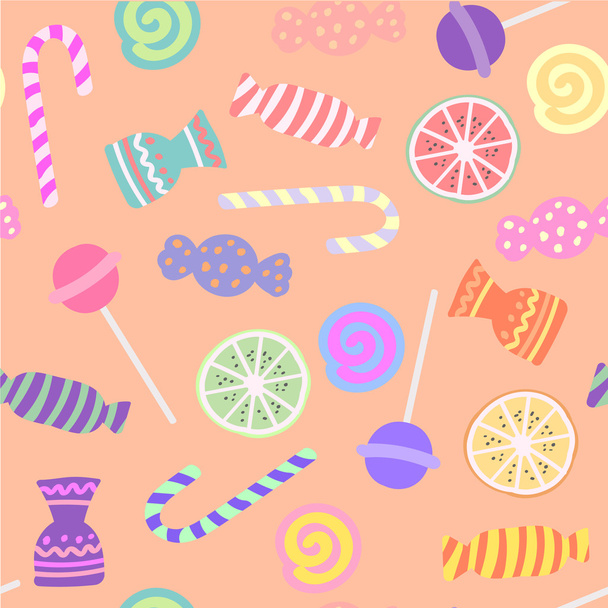 Cartoon candies set - Вектор,изображение