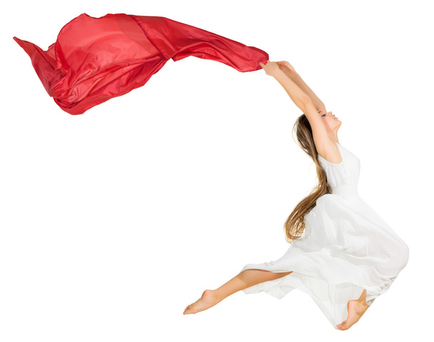 Young dancing girl in dress - Valokuva, kuva