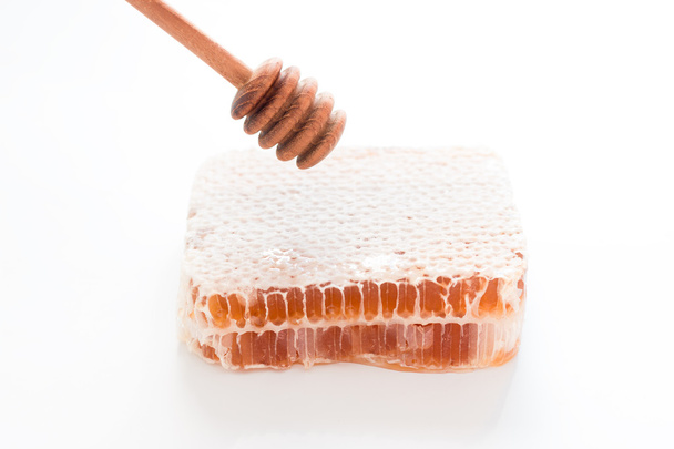 Honeycomb on a white background. - Fotoğraf, Görsel