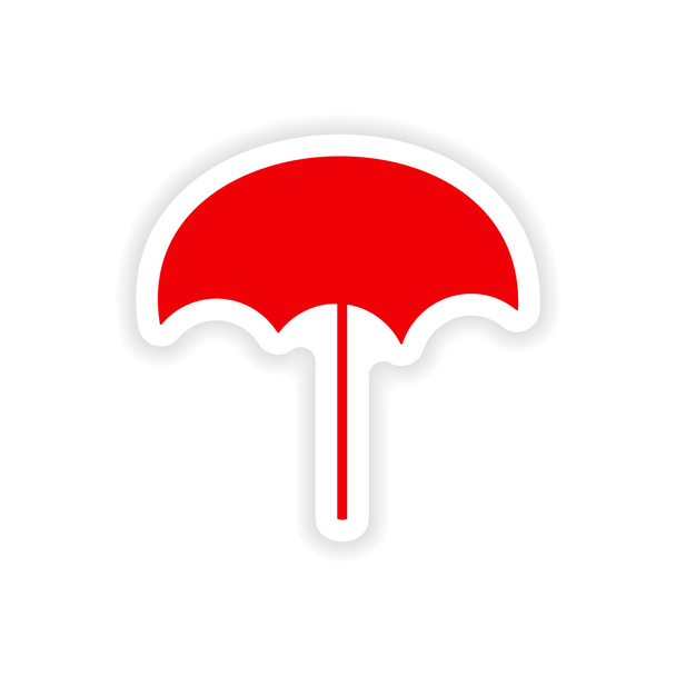 adesivo icona design realistico su ombrellone di carta
 - Vettoriali, immagini