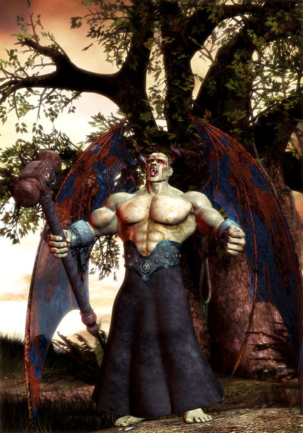Fantasy démon harcos - Fotó, kép