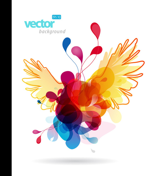 Abstract colorful splash illustration. - Vector, afbeelding