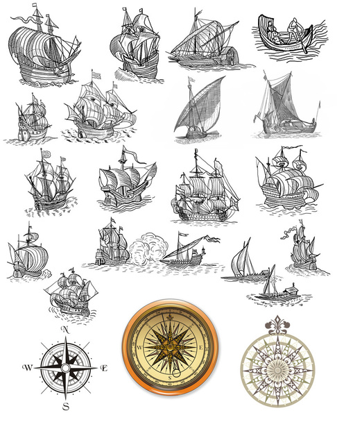 Old pirate map icon - Фото, изображение