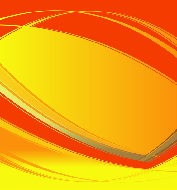 Hullám narancssárga vektor, a fehér háttér - Vektor, kép