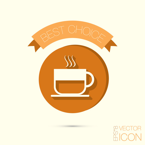 Cup of hot drink sign - Vetor, Imagem