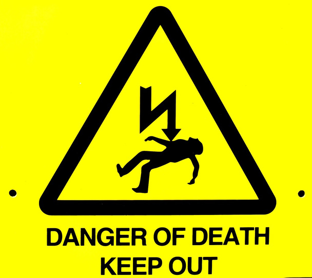Perigo do sinal de morte
 - Foto, Imagem