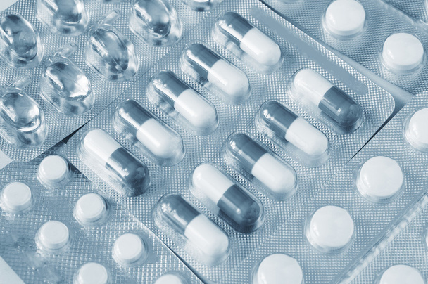 Pills in blister pack closeup - Foto, immagini