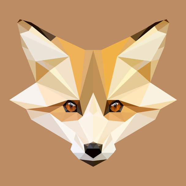 Low poly fox vector - ベクター画像