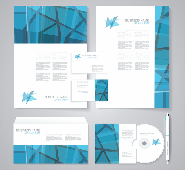 Corporate identity template with  geometric elements. Documentat - Vector, afbeelding