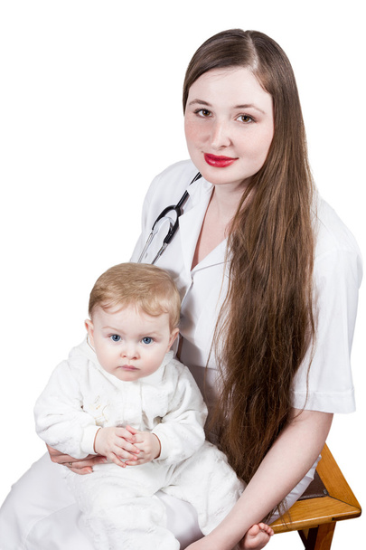 Doctor woman with baby - Foto, Imagen