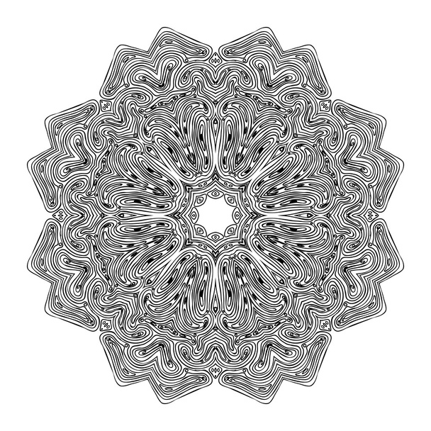 Patrón de ornamento redondo Mandala Vector
 - Vector, Imagen