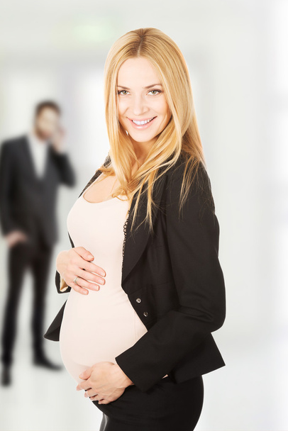 smiling Pregnant businesswoman. - Φωτογραφία, εικόνα