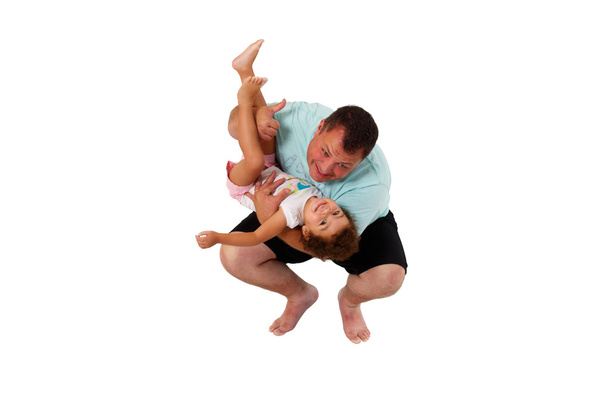 Brazilian father and daughter having fun - Foto, Bild