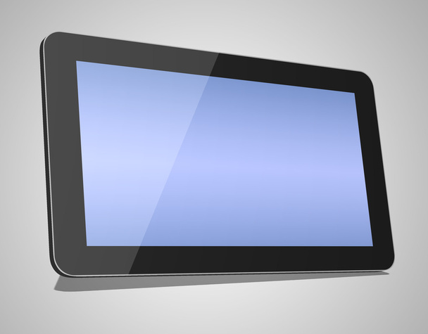 3d renderização de tablet preto pc
 - Foto, Imagem