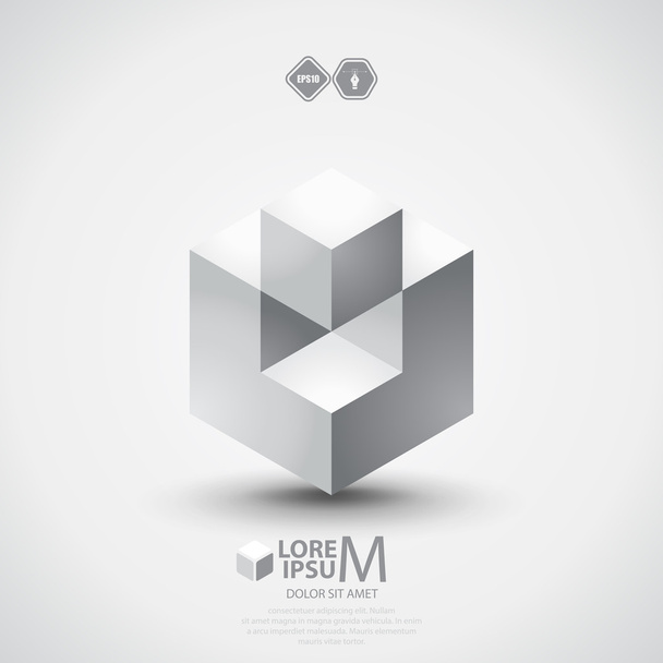 Cube logo design - Vector, Image