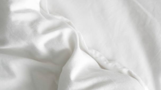 close up of white bedsheet background ,good hotel service. High quality photo - Fotografie, Obrázek