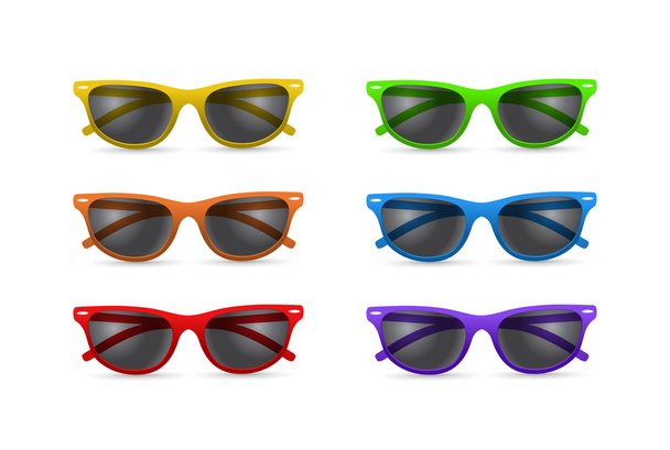 Σετ πολύχρωμα γυαλιά ηλίου - Διάνυσμα, εικόνα