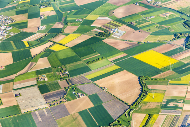 aerial of farmland near Mainz - Photo, Image