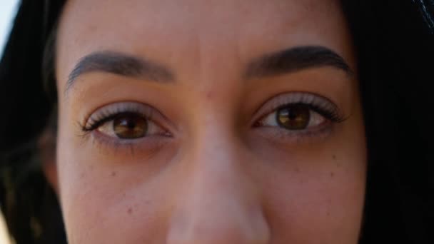 Brown And Ipnotic Eyes Of A Woman .  - Footage, Video